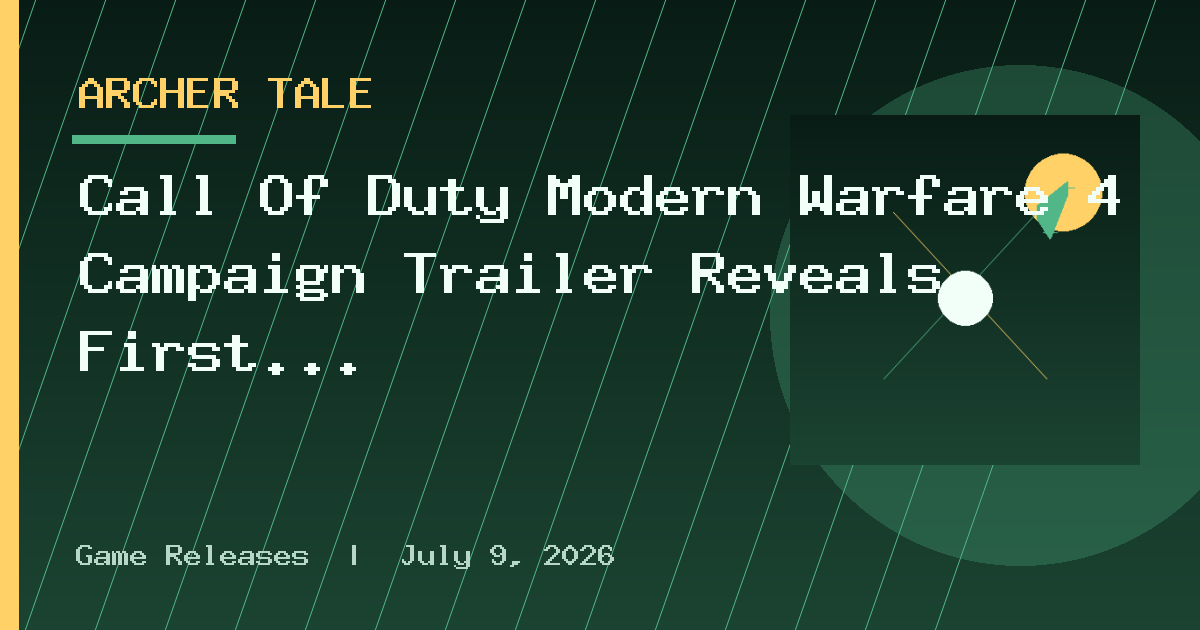 Call Of Duty Modern Warfare 4 Campaign Trailer Reveals First Look At Mads