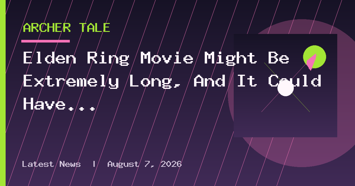 Elden Ring Movie Might Be Extremely Long, And It Could Have Twitch Integration