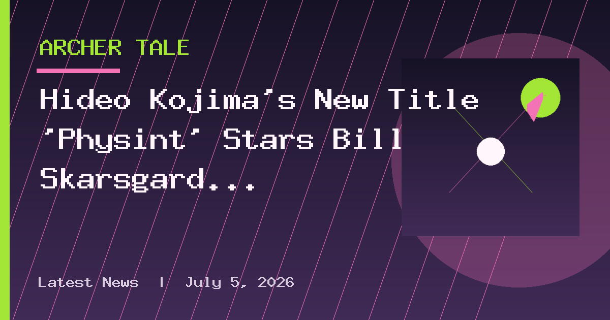 Hideo Kojima's New Title 'Physint' Stars Bill Skarsgård
