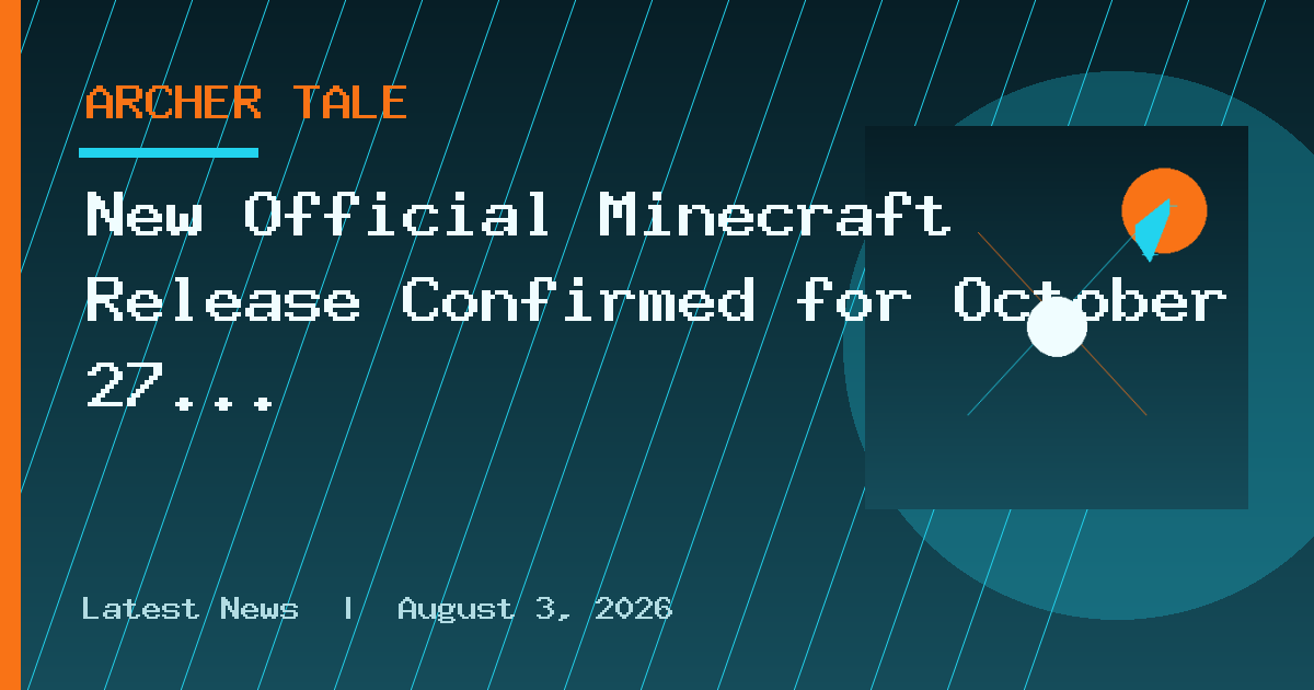 New Official Minecraft Release Confirmed for October 27