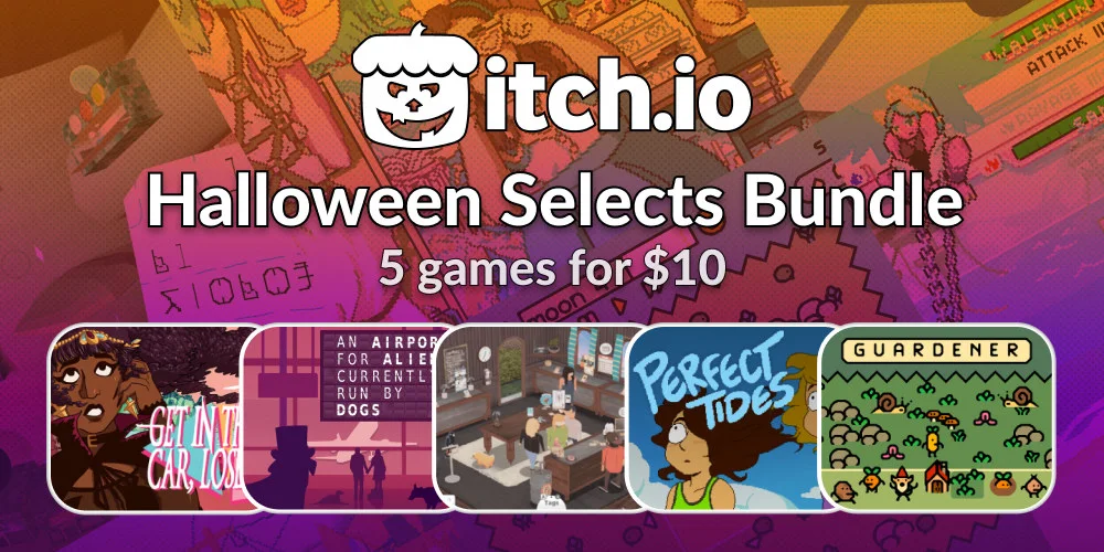 The itch.io Halloween Sale and Selects Bundle are on now!